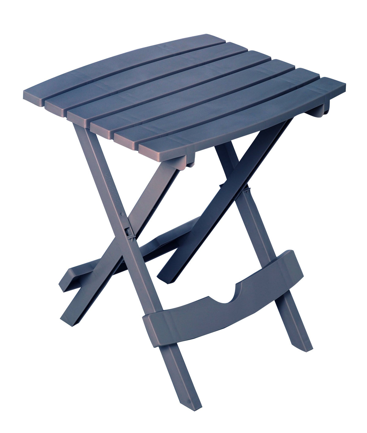 Adams mesa Quik-Fold vista frontal, diseño estable y elegante