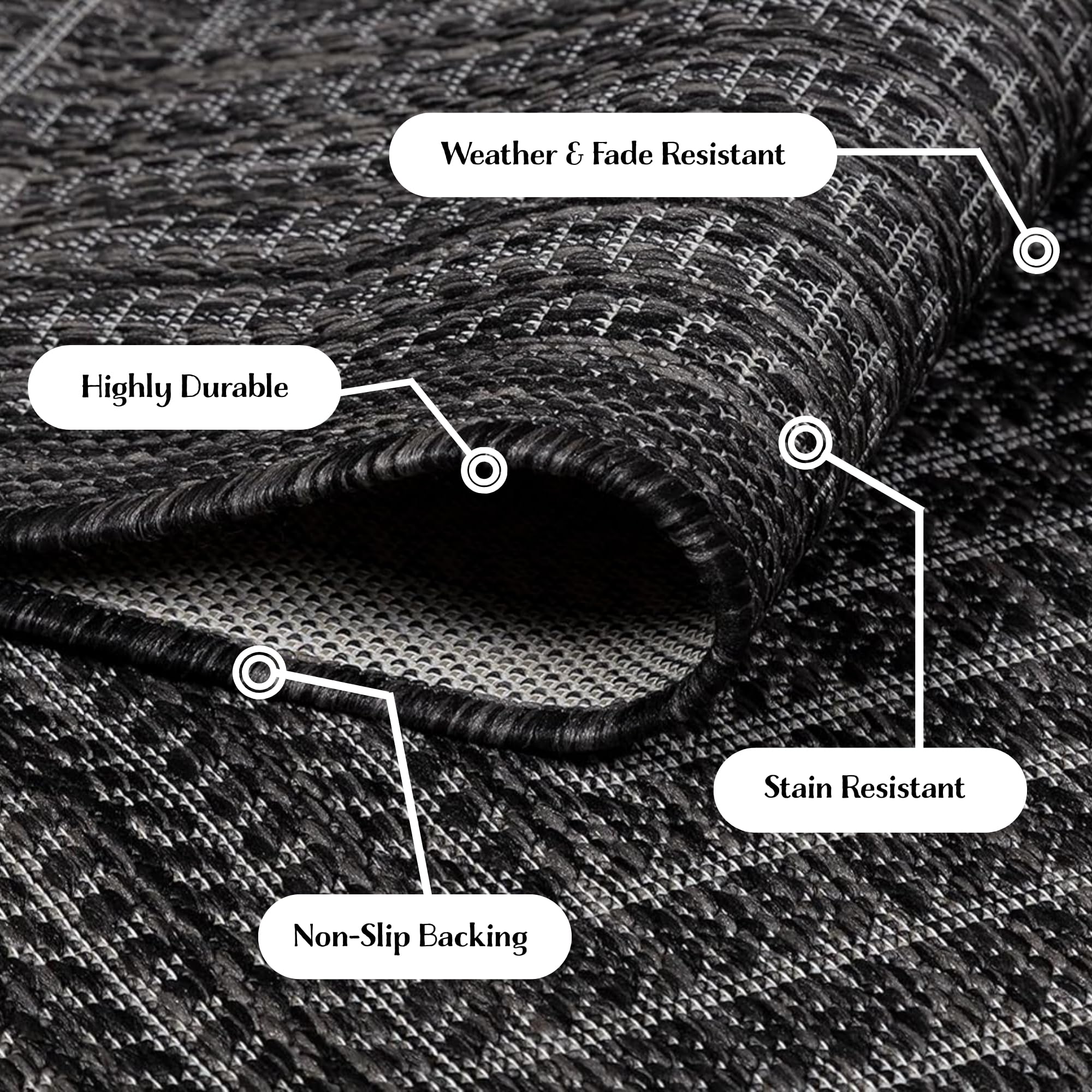 Adiva Rugs detalle del respaldo natural que prolonga vida útil y estabilidad