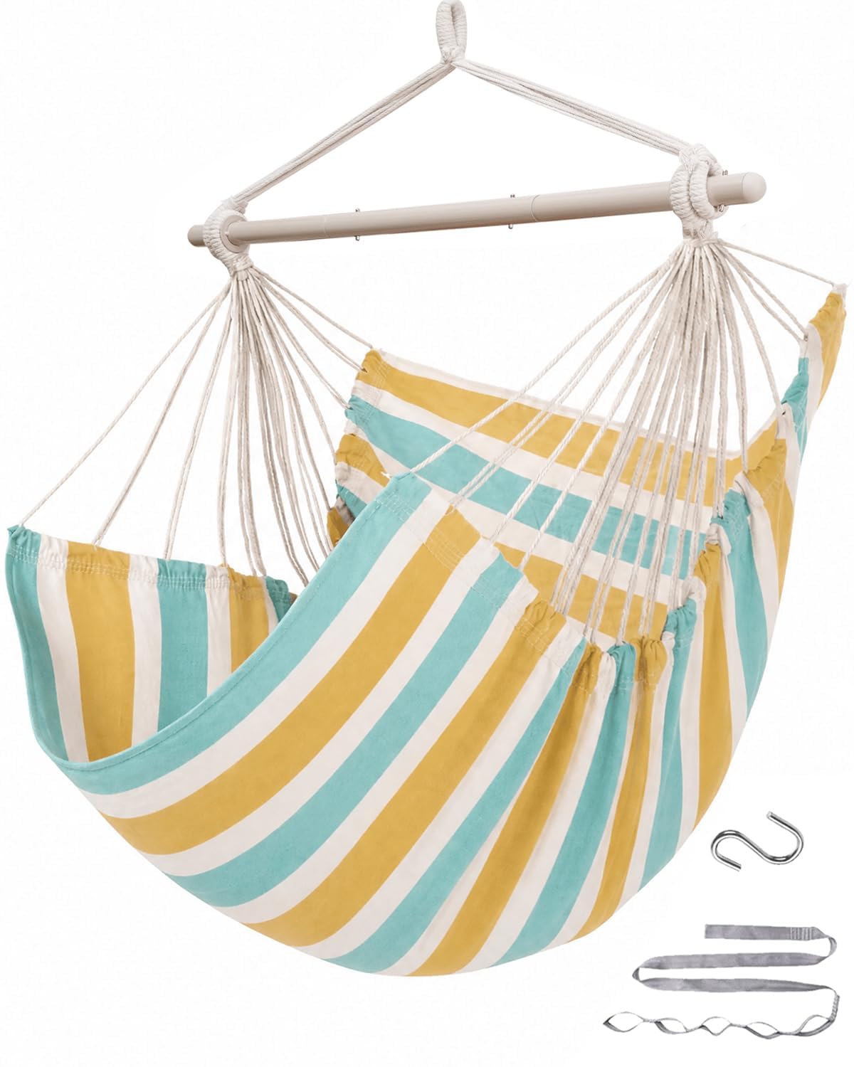 ADVOKAIR vista frontal de la silla hamaca, asiento cómodo y resistente