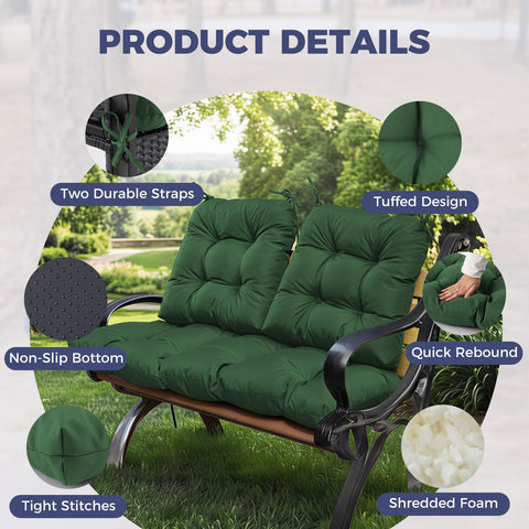 Aegisun cojines colocados en loveseat exterior mejorando confort