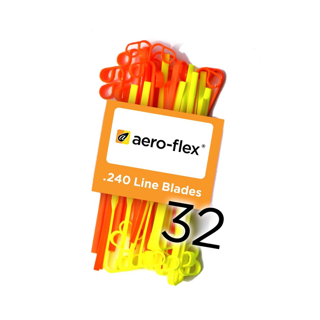 Aero-Flex paquete frontal mostrando pack de 32 cuchillas, facilita recambios rápidos