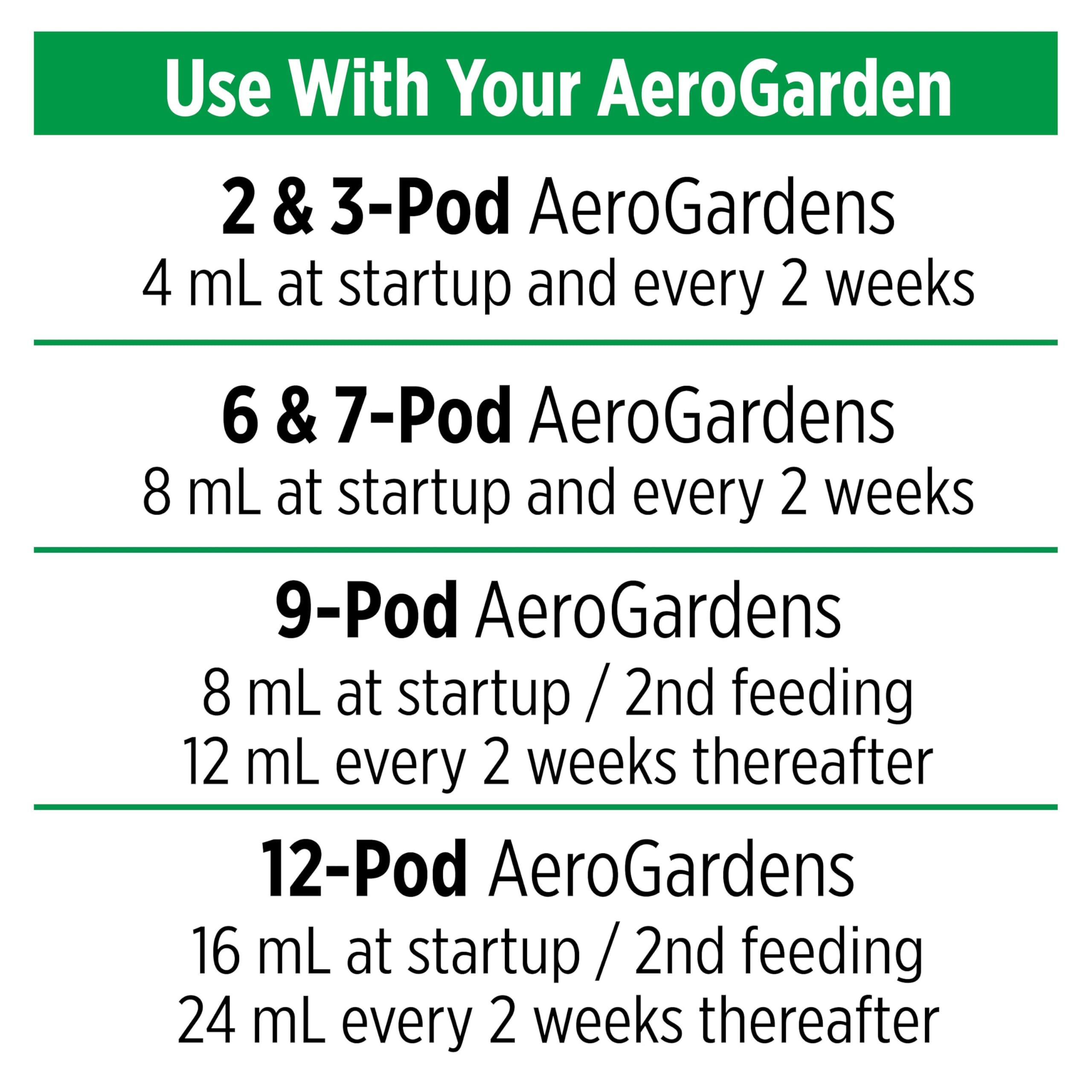 AeroGarden gota de nutriente líquido mostrando concentración y pureza
