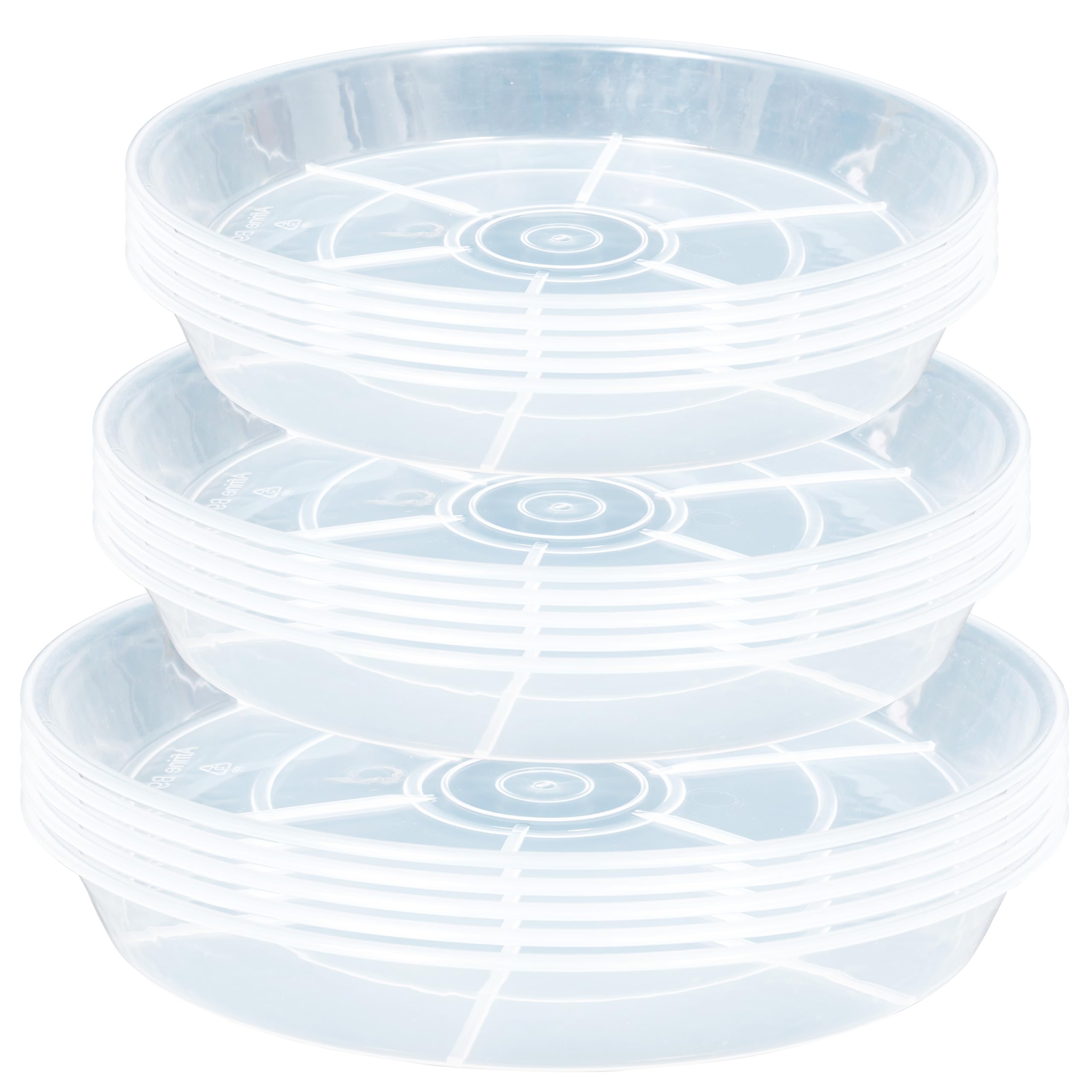 Afrine paquete frontal de 15 platos transparente con aspecto limpio y práctico