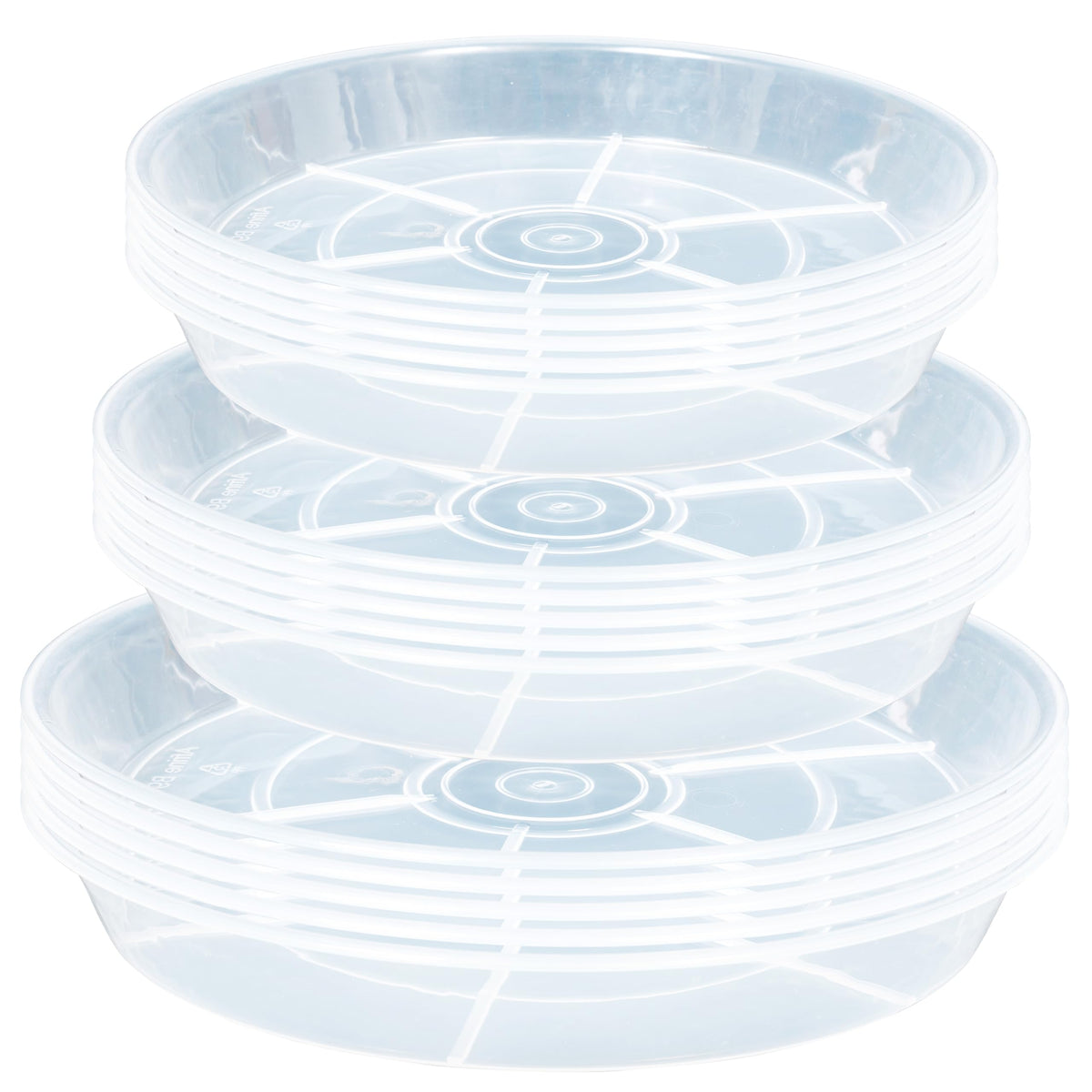 Afrine paquete frontal de 15 platos transparente con aspecto limpio y práctico