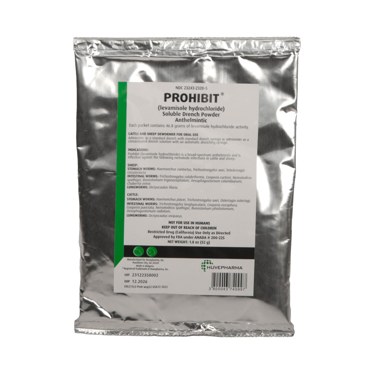 Agrilabs Prohibit sobre frontal mostrando empaque y claridad de uso para manejo eficiente