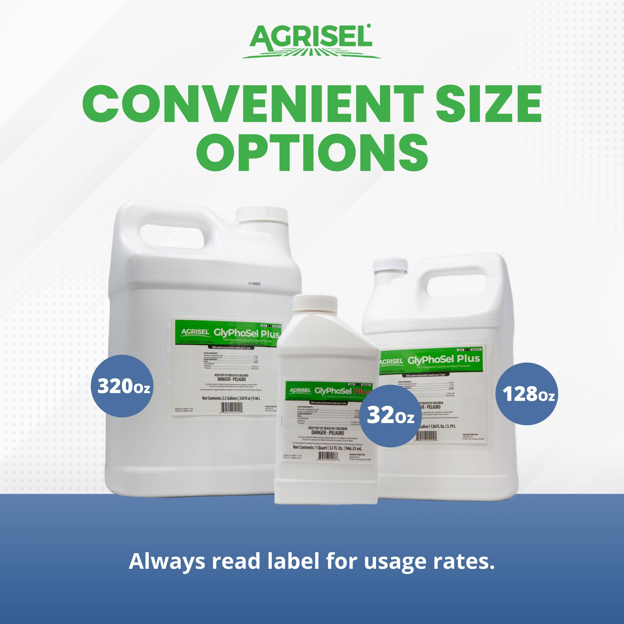 Agrisel GlyPhoSel Plus comparación antes y después demostrando efecto residual