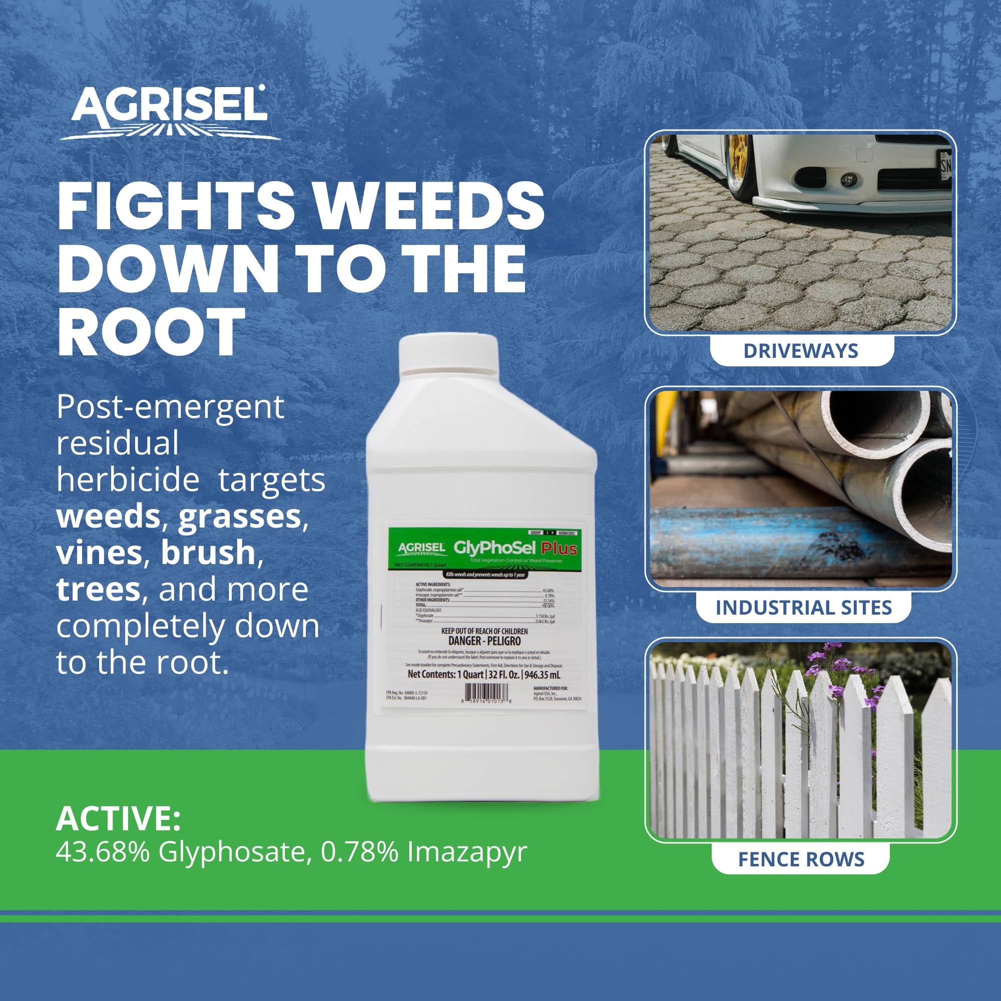 Agrisel GlyPhoSel Plus etiqueta con instrucciones claras para aplicación segura