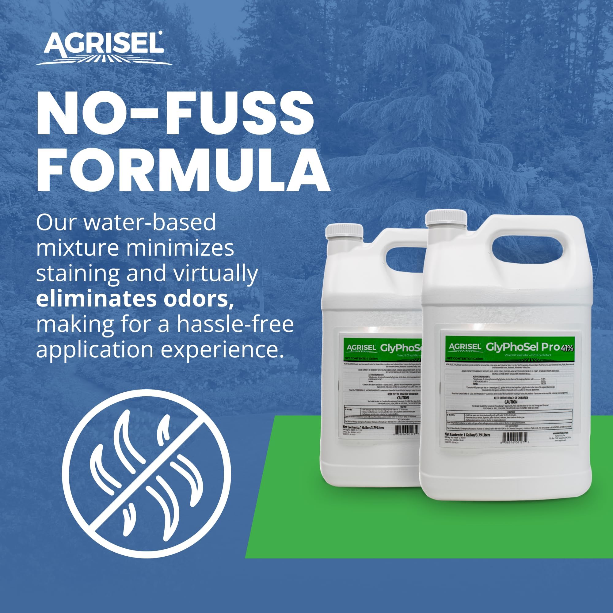 Agrisel GlyPhoSel Pro aplicándose en parterre para control puntual de malezas