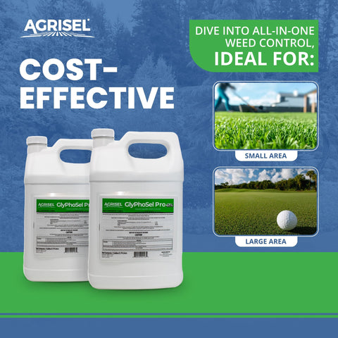 Agrisel GlyPhoSel Pro líquido en primer plano que facilita mezcla sin olor