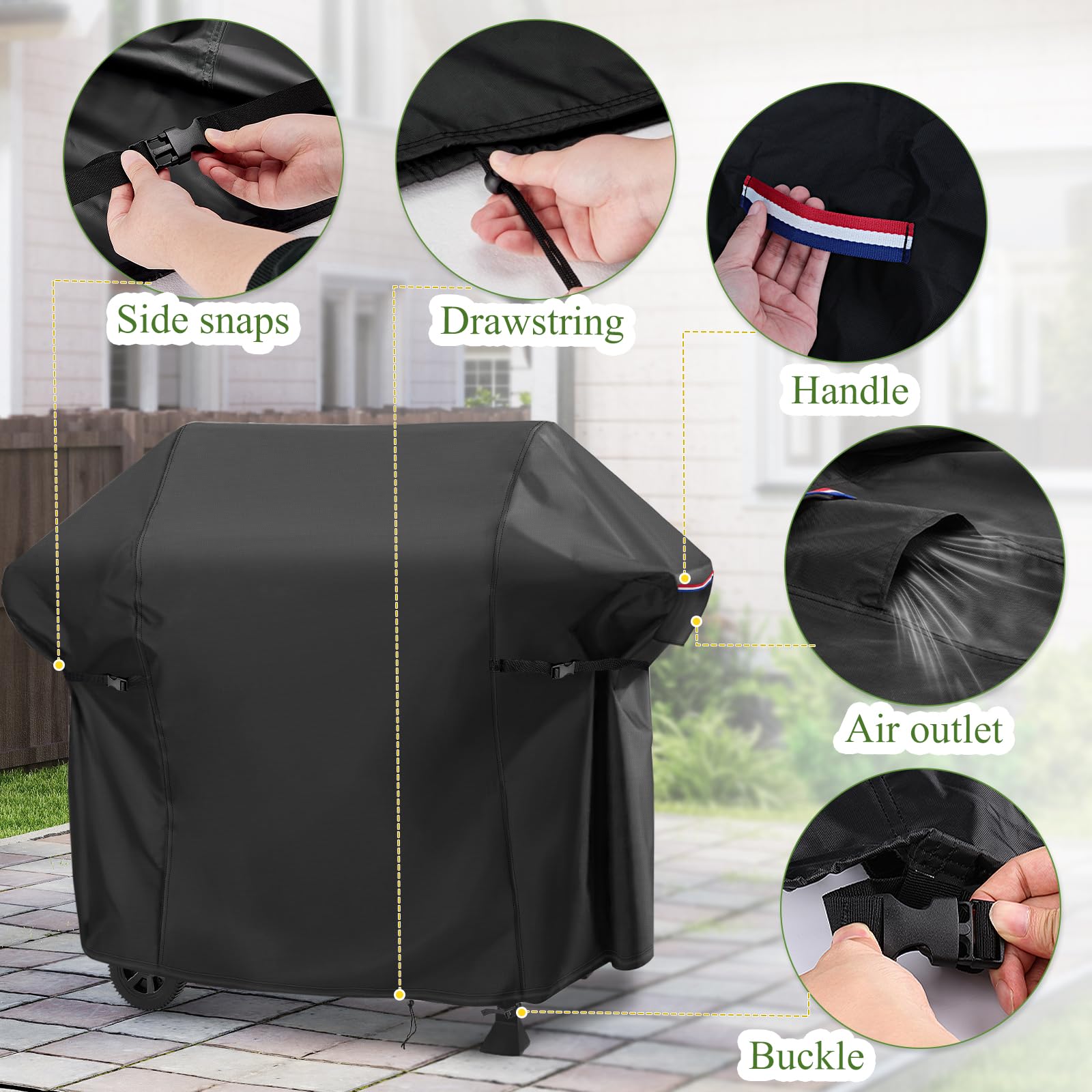 Agustone asa y hebilla ajustable para fijar la funda con seguridad