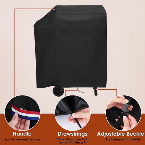 Agustone funda colocada sobre parrilla de barril DNKMOR mostrando protección completa