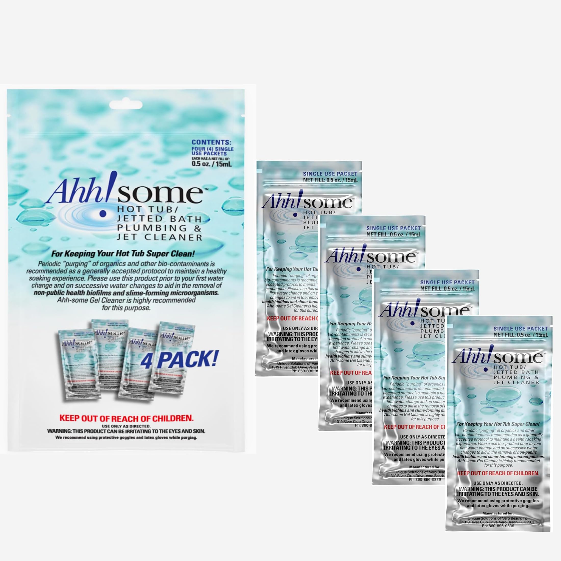 Ahh-Some gel en sobre abierto concentrado para limpieza potente