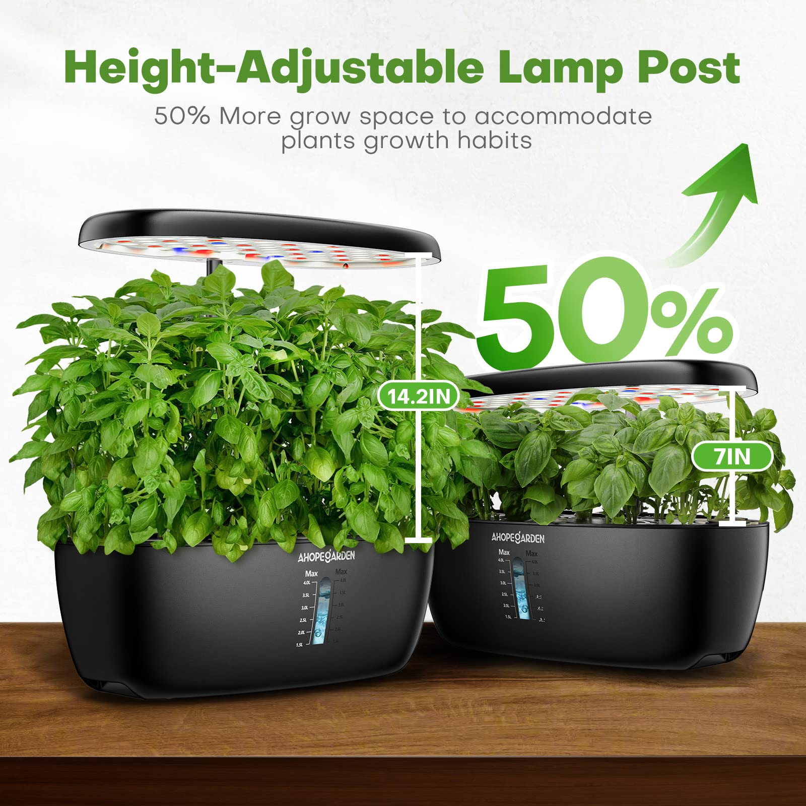 Ahopegarden LED espectro completo para fotosíntesis consistente