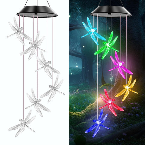 AIONASA libélula frontal con luces cambiantes y aspecto decorativo