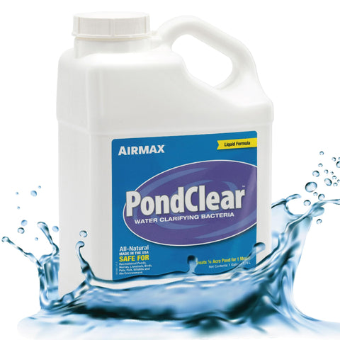 Airmax PondClear envase frontal que muestra producto claro y profesional