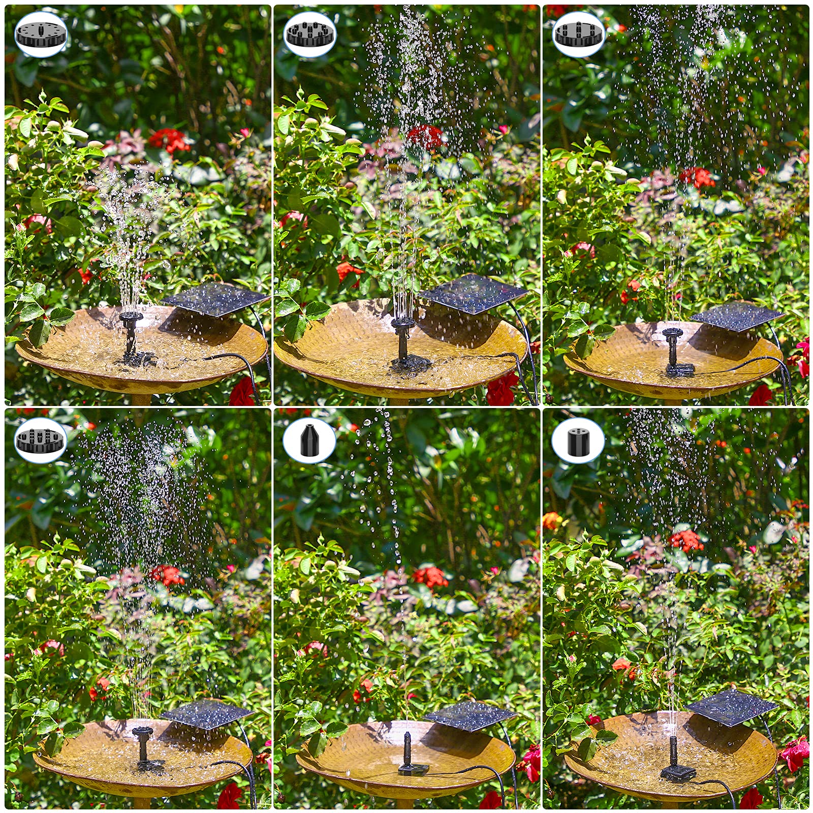 AISITIN bomba sumergida en baño para aves atrae fauna y refresca el entorno