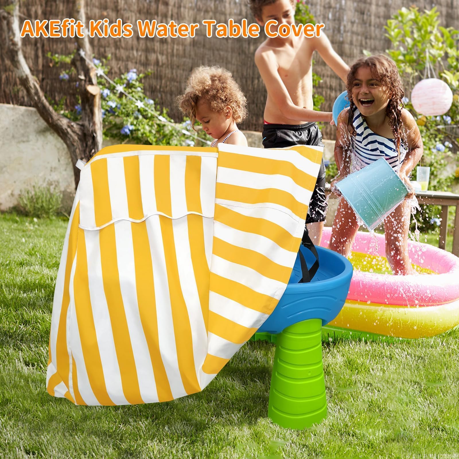 AKEfit funda en ambiente exterior protegiendo mesa y facilitando limpieza