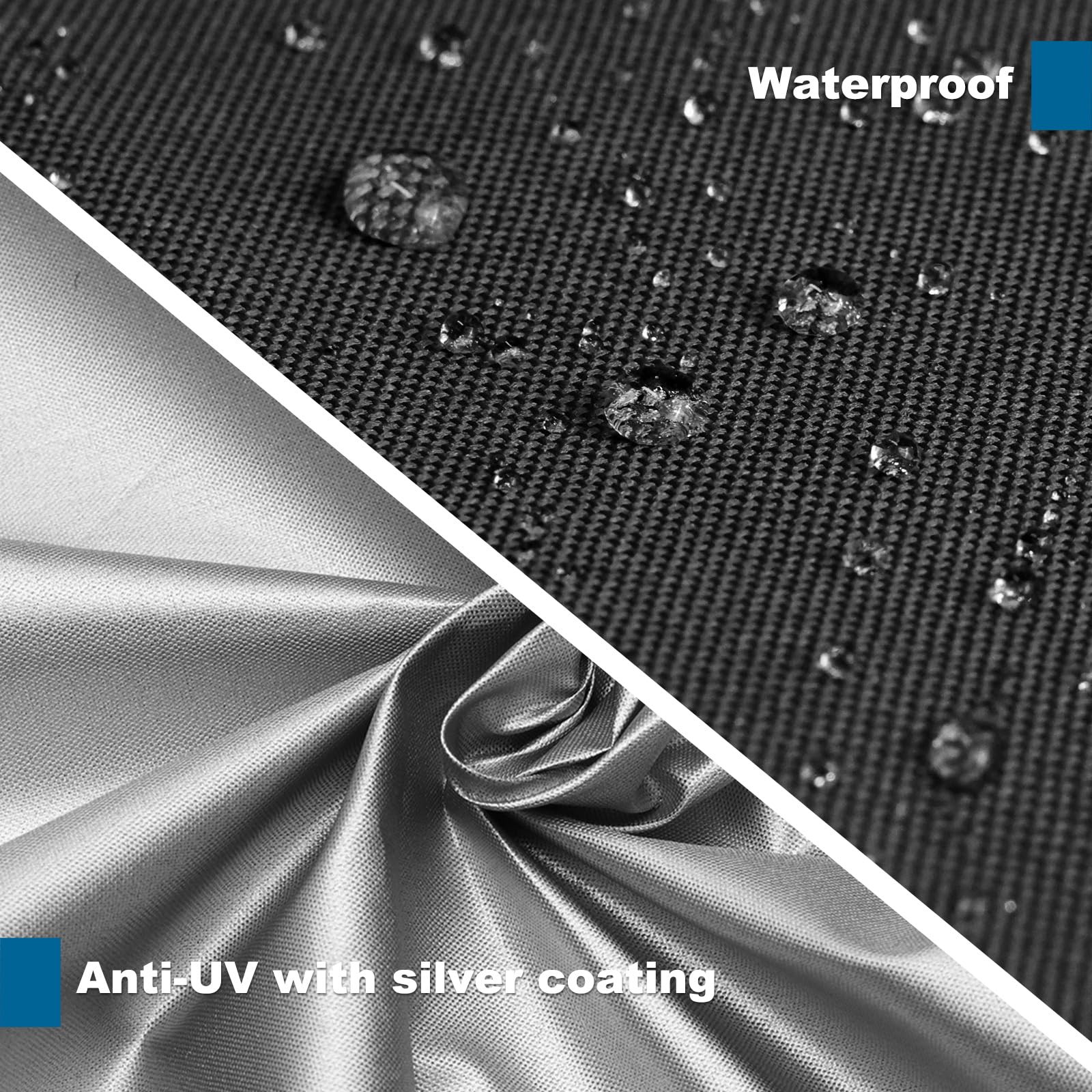 AKEfit funda en uso sobre mesa de agua exterior manteniendo superficie limpia