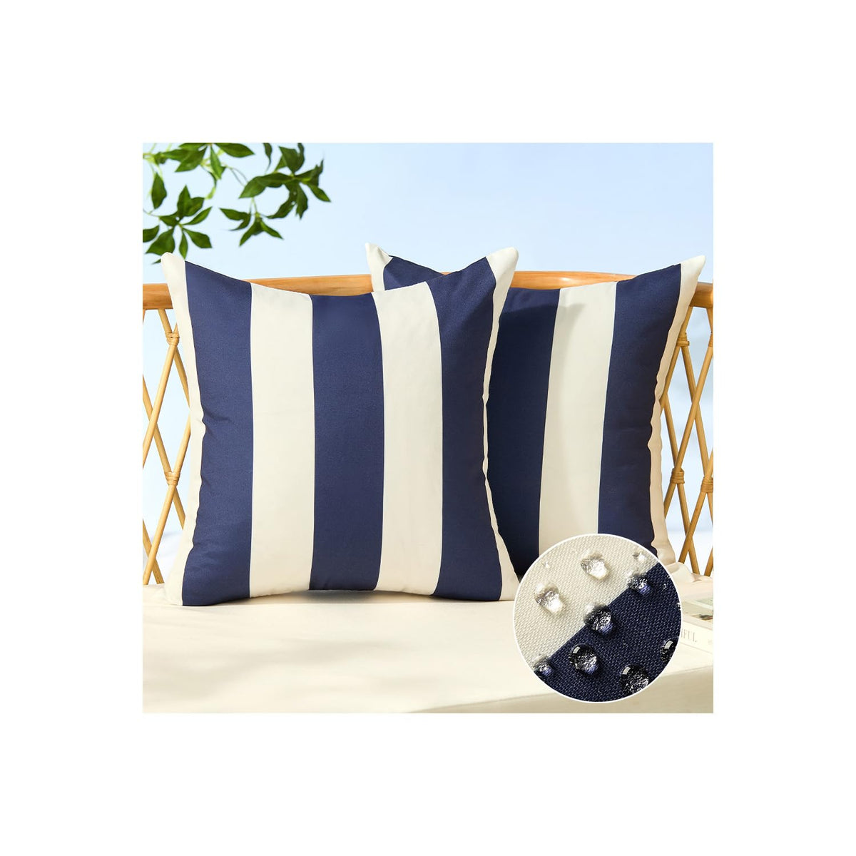 Allorry funda frontal rayas azul marino muestra estilo resistente