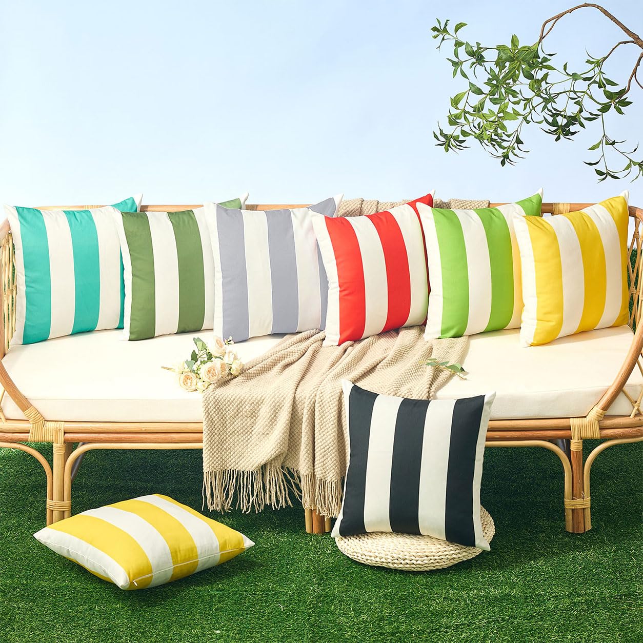 Allorry pack de dos fundas doble cara versátiles para decoración