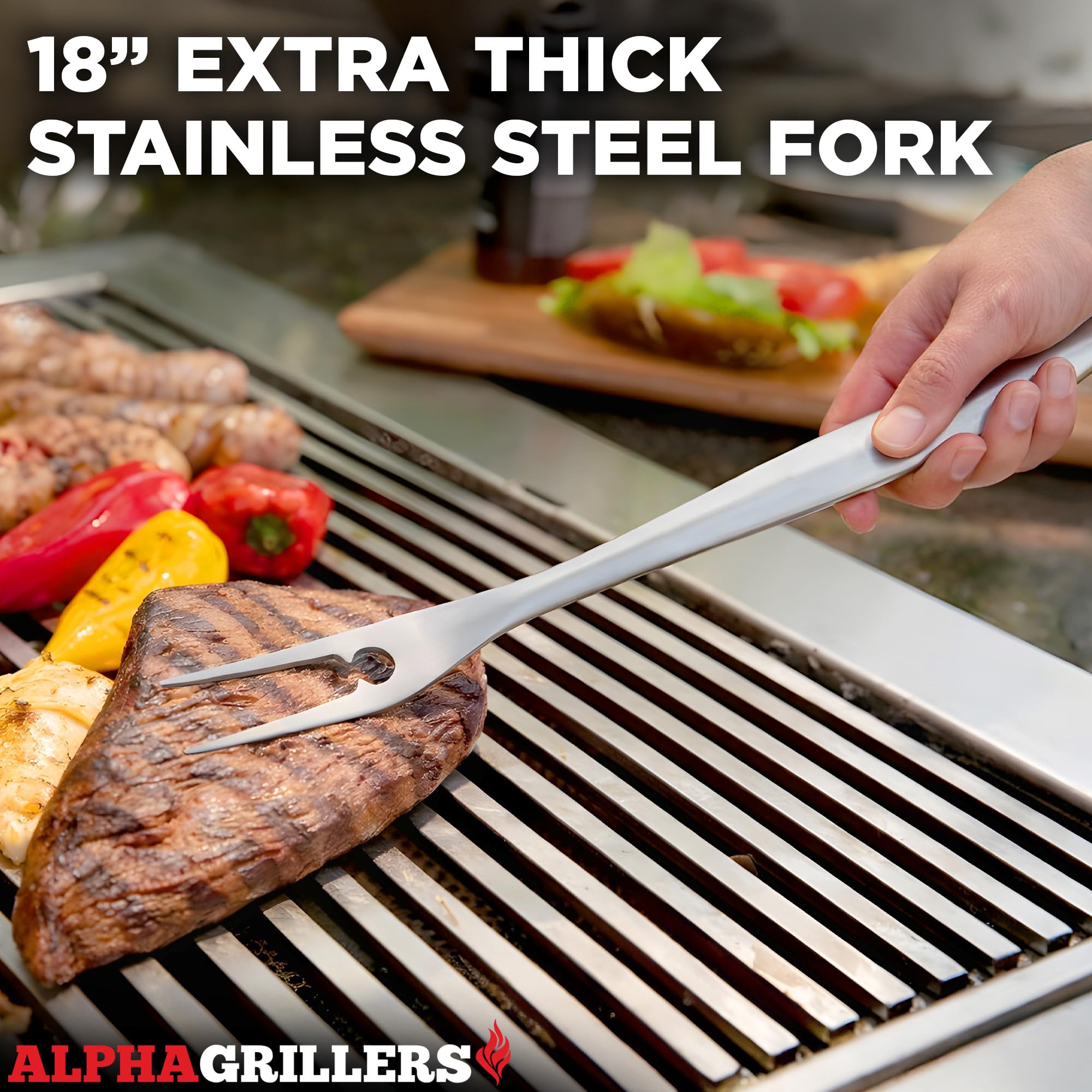 Alpha Grillers pincel de silicona de 18 pulgadas aplicando salsa sin soltar fibras