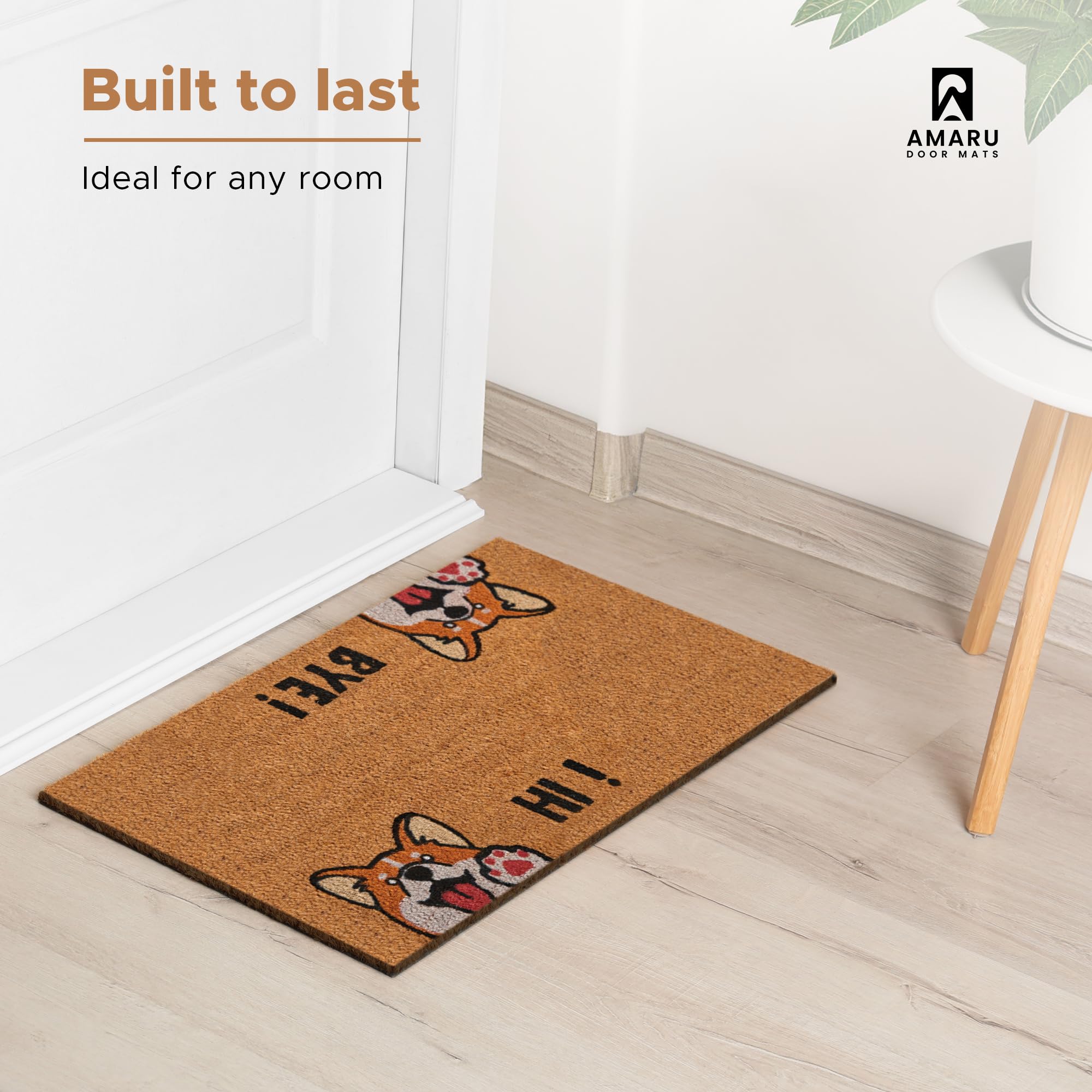 AMARU DOOR MATS comparación con zapato para ver tamaño práctico