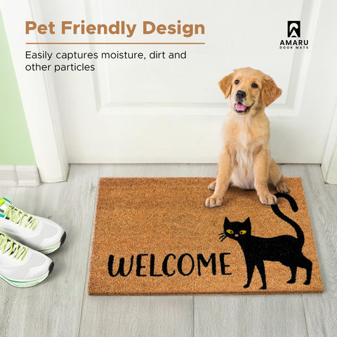 AMARU DOOR MATS en patio exterior ilustrando uso práctico y decorativo
