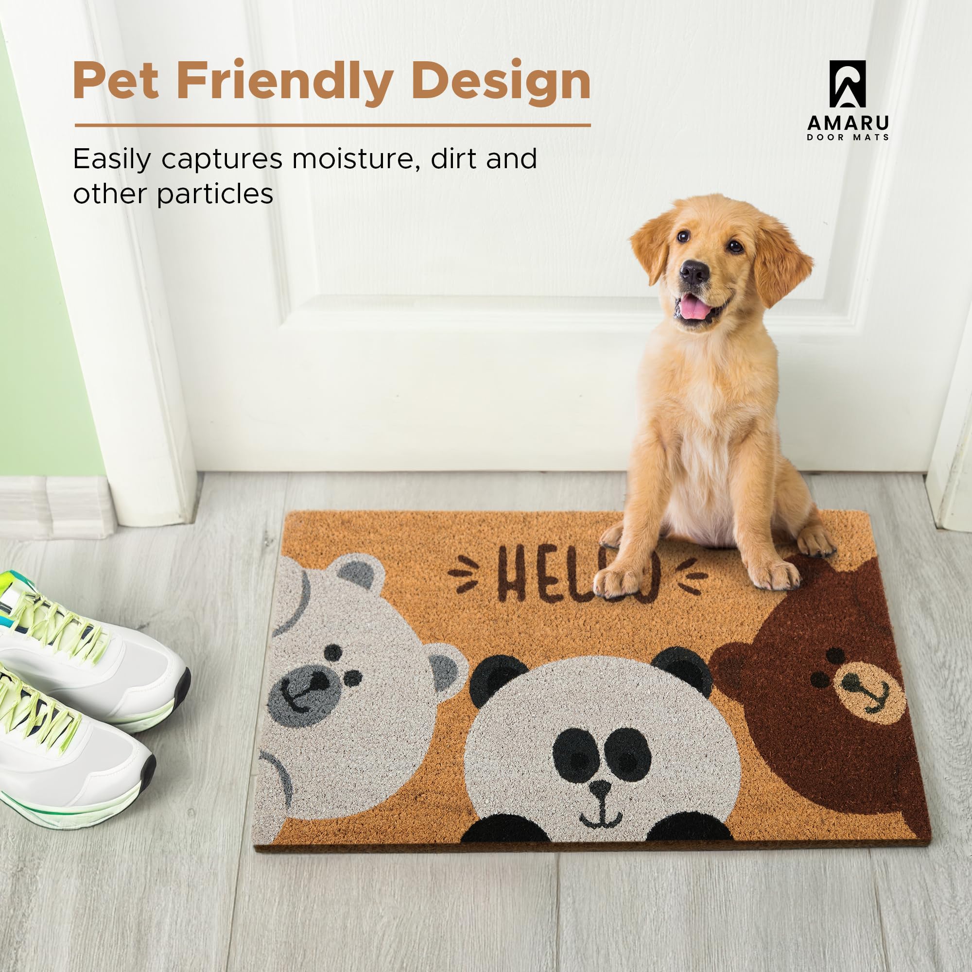AMARU DOOR MATS en ambiente exterior cubierto mejorando la estética del porche