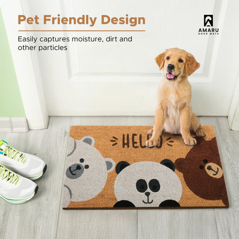 AMARU DOOR MATS en ambiente exterior cubierto mejorando la estética del porche