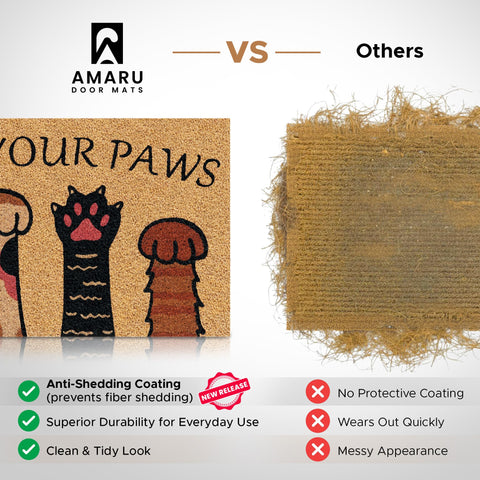 AMARU DOOR MATS base antideslizante segura, evita desplazamientos al pisar