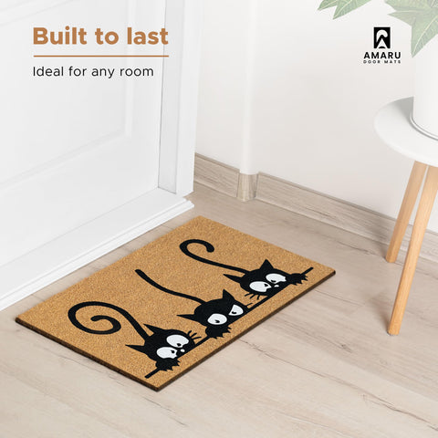 AMARU DOOR MATS comparación tamaño 17x29 cabe en la mayoría de puertas