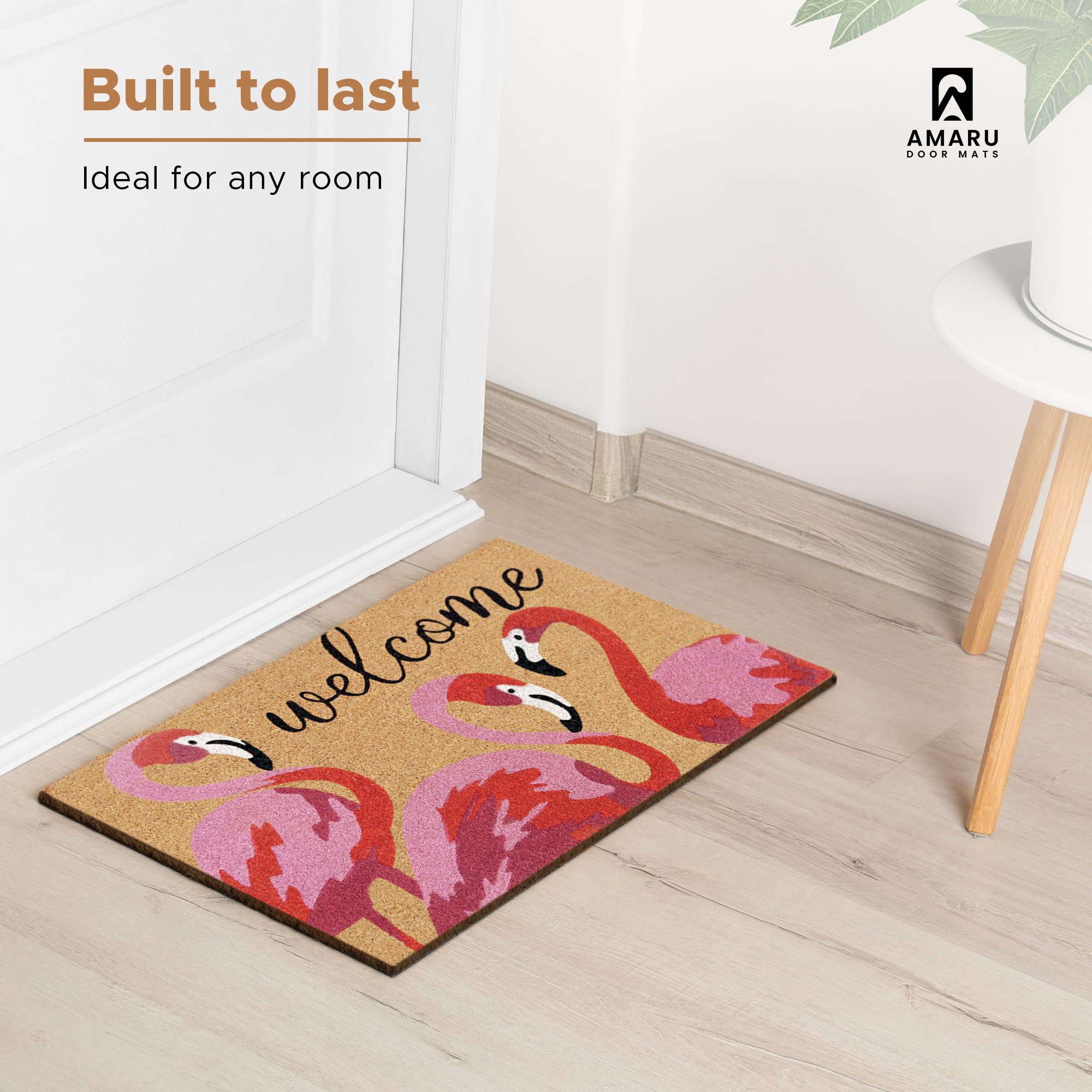 AMARU DOOR MATS comparado con zapatos para mostrar tamaño práctico