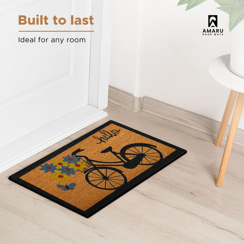 AMARU DOOR MATS comparado con puerta estándar para apreciar tamaño
