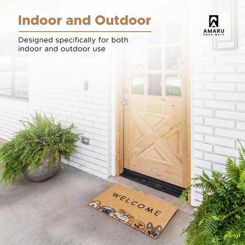 AMARU DOOR MATS comparación de tamaño para puertas estándar y espacio