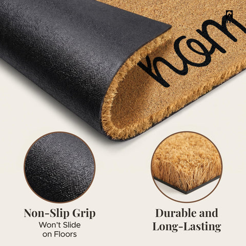 AMARU DOOR MATS comparación de tamaño 17x29 para ver proporción en puerta