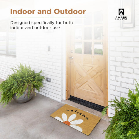 AMARU DOOR MATS comparación de tamaño 17x29 in para puertas estándar