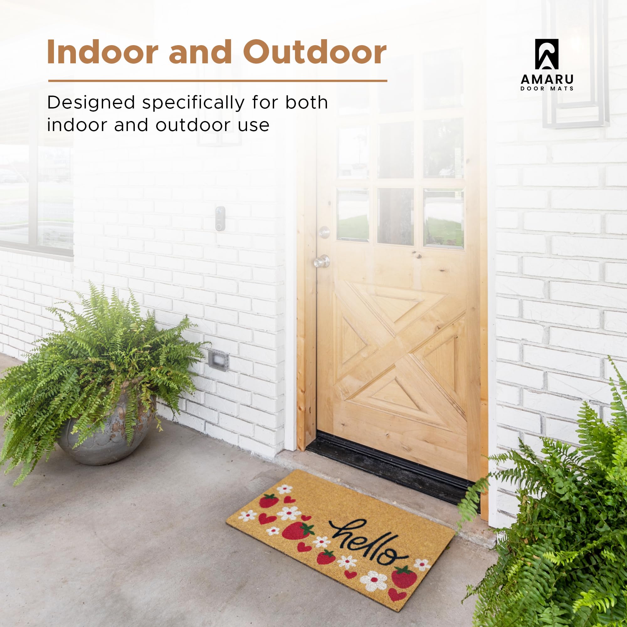 AMARU DOOR MATS detalle del borde resistente y acabado duradero para exterior