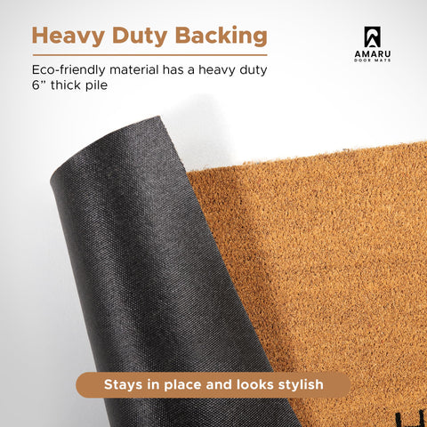 AMARU DOOR MATS primer plano del patrón decorativo y durabilidad