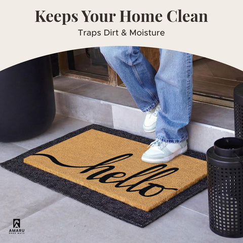 AMARU DOOR MATS detalle del respaldo antideslizante que mejora la seguridad