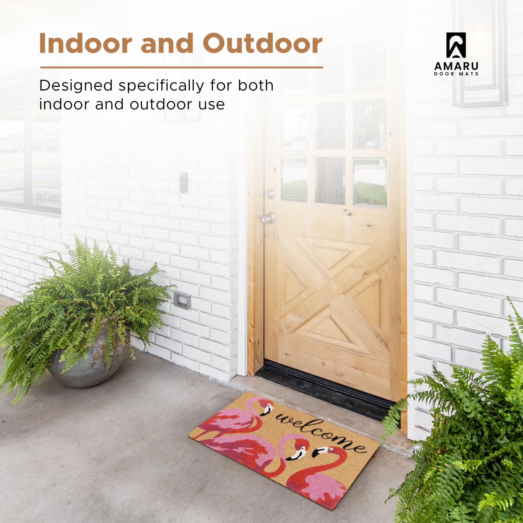 AMARU DOOR MATS en una entrada real creando bienvenida y protección del interior