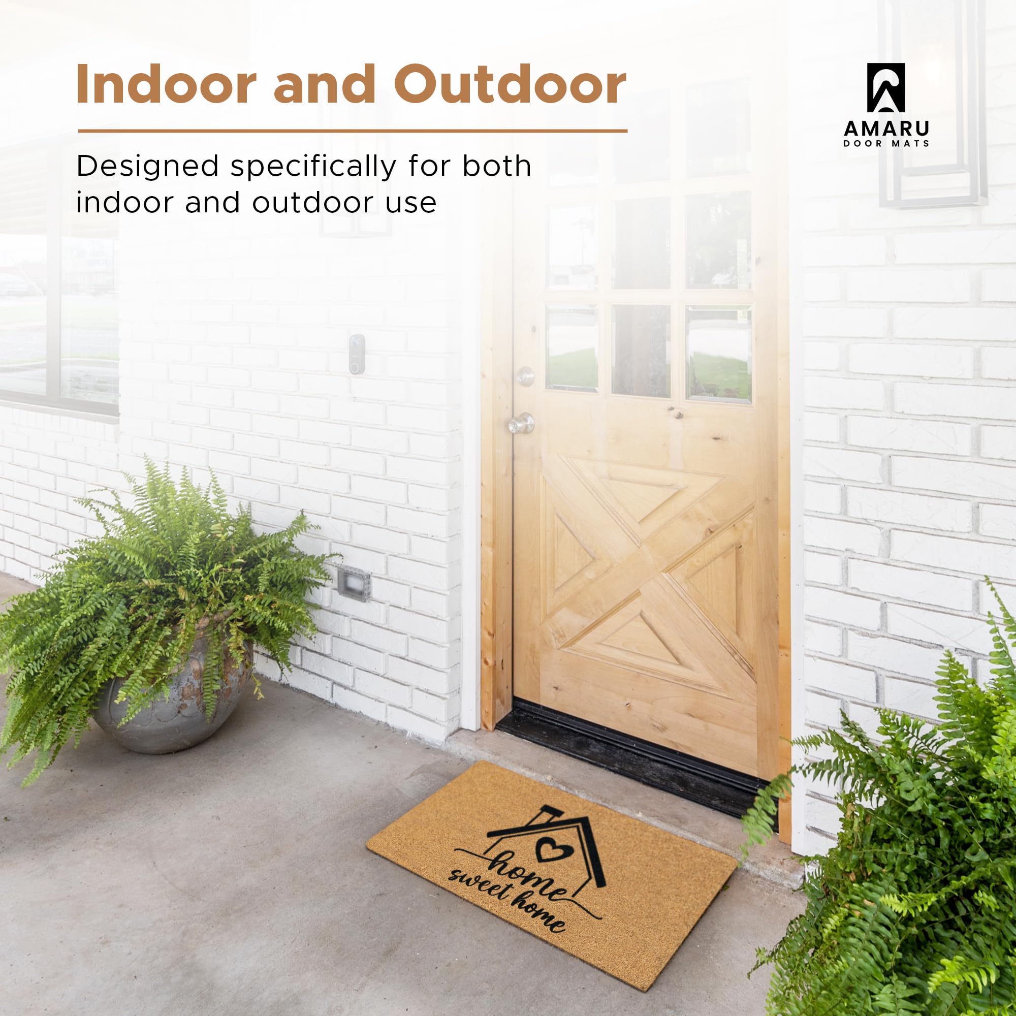 AMARU DOOR MATS en entrada exterior protegiendo el interior