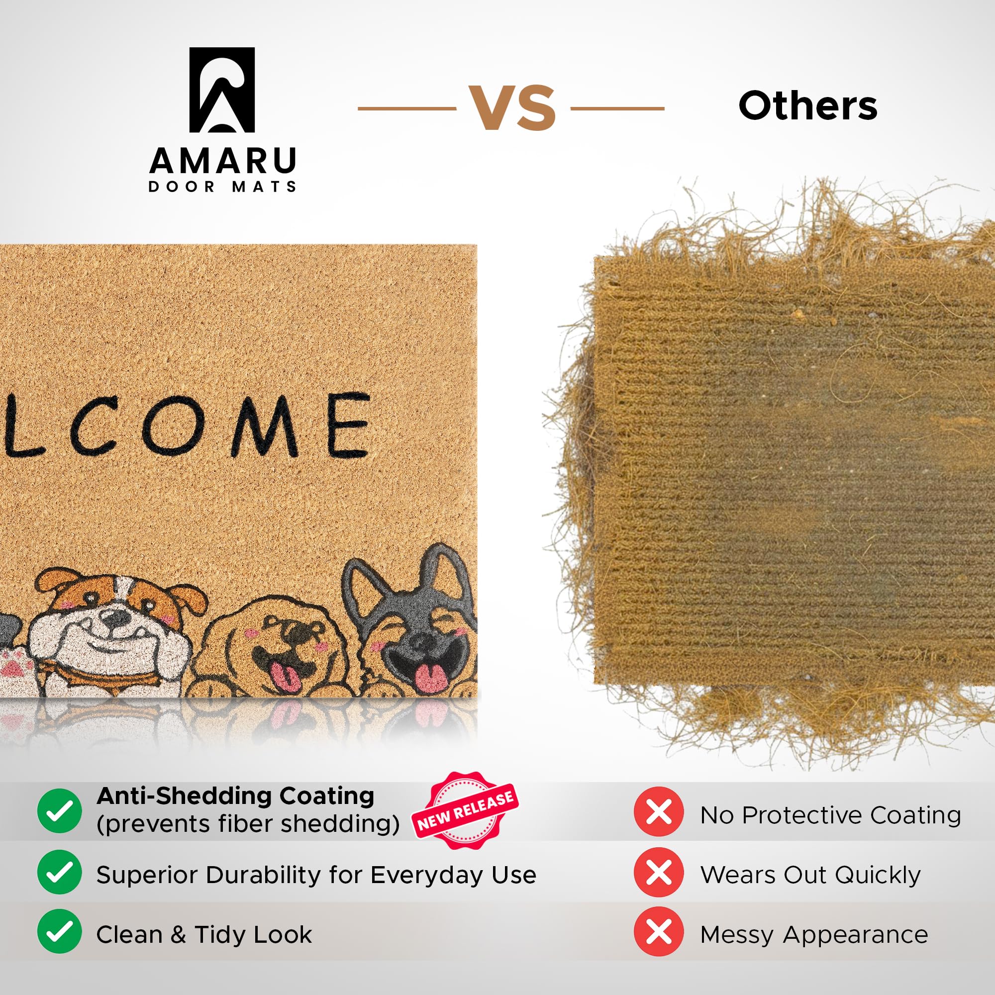 AMARU DOOR MATS colocado en porche mostrando protección contra barro