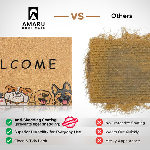 AMARU DOOR MATS colocado en porche mostrando protección contra barro