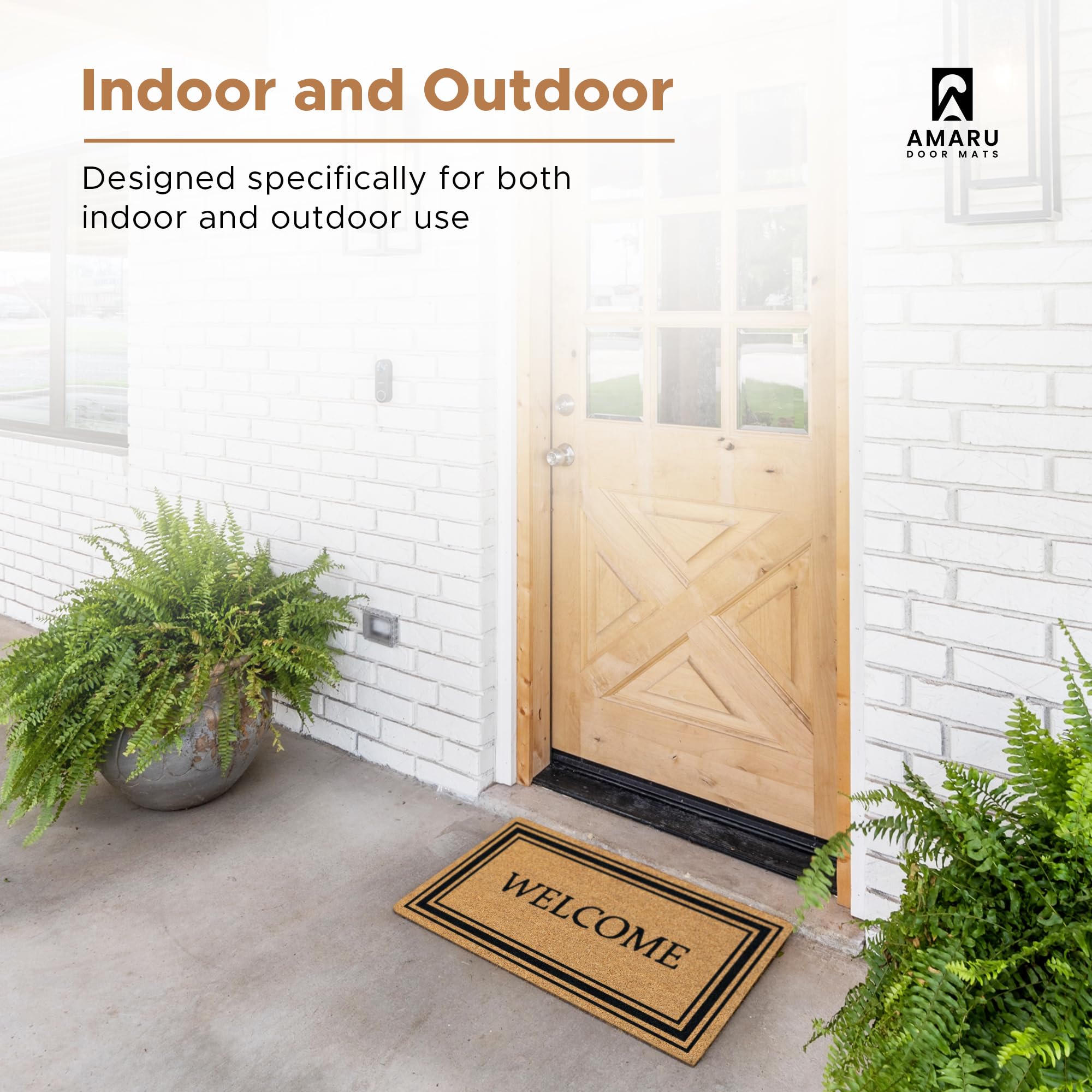 AMARU DOOR MATS en entrada de patio mostrando protección contra suciedad