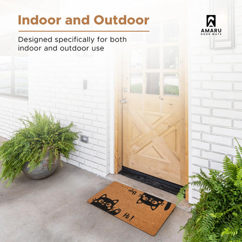AMARU DOOR MATS colocado en la entrada manteniendo suelos interiores limpios