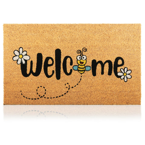 AMARU DOOR MATS felpudo frontal con abeja, bienvenida atractiva