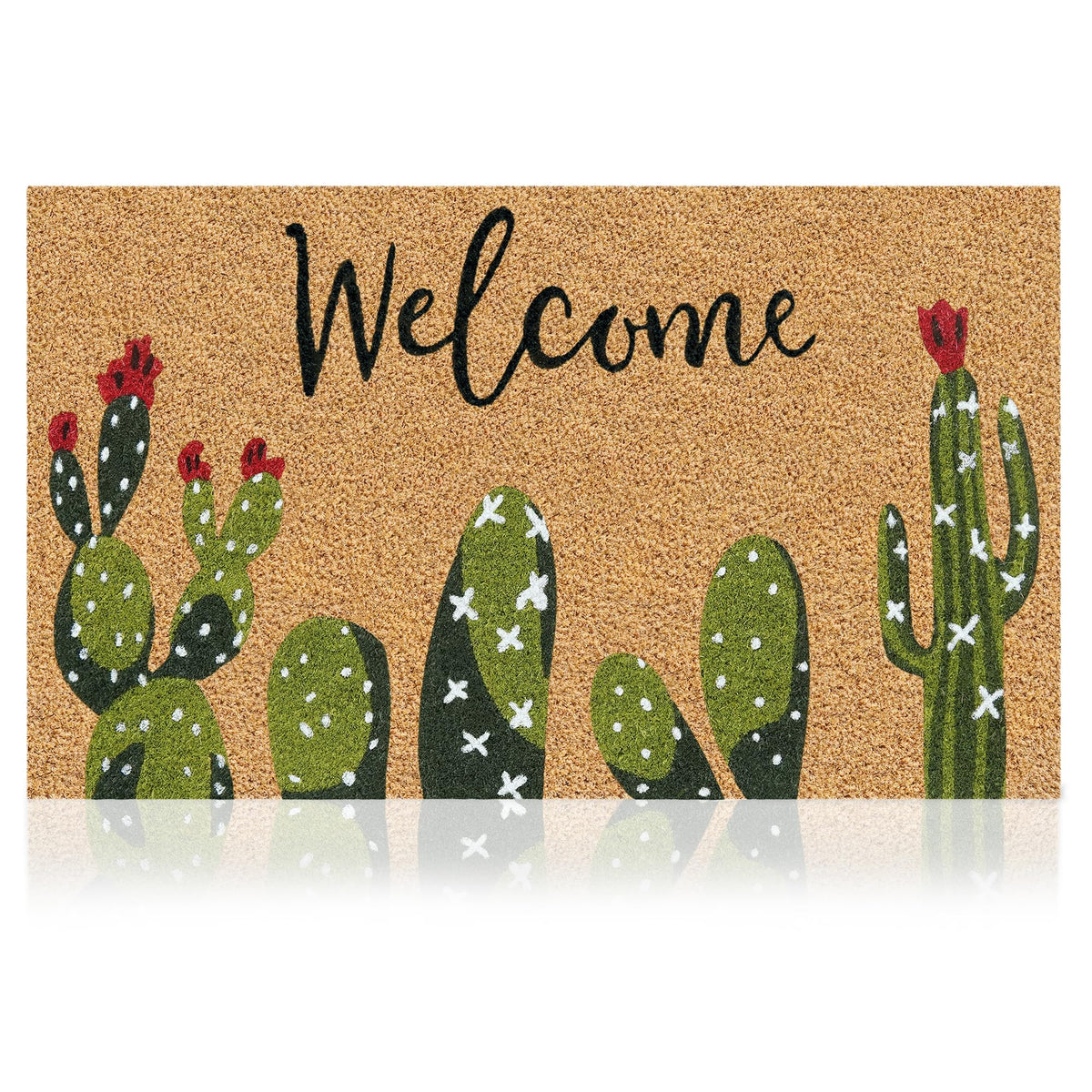 AMARU DOOR MATS felpudo frontal con cactus, bienvenida estilosa