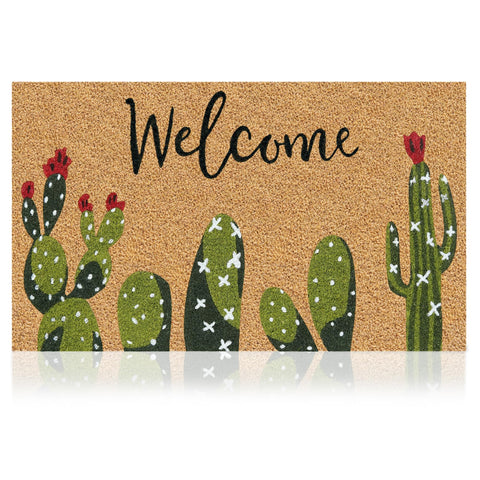 AMARU DOOR MATS felpudo frontal con cactus, bienvenida estilosa