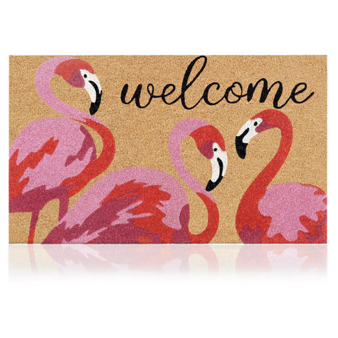 AMARU DOOR MATS felpudo frontal con flamencos, acento decorativo y entrada limpia