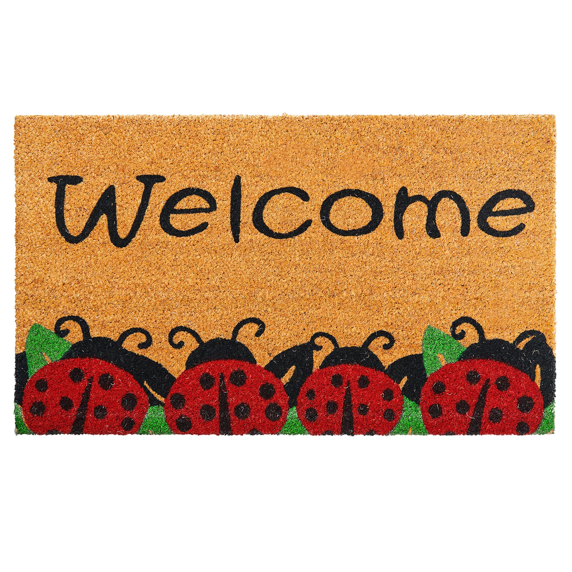 AMARU DOOR MATS felpudo frontal con mariquitas y bienvenida estética